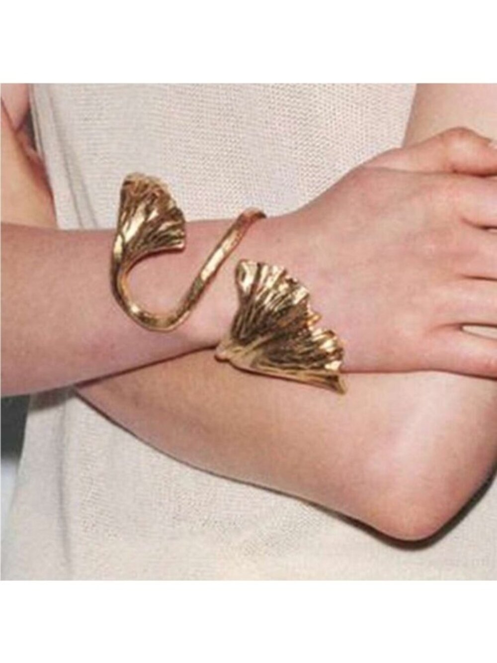 Aurelia Gilded Shell Cuff Bracelet